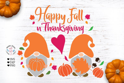 Happy Fall n Thanksgiving Gnome Cut File SVG Graphic House Design 