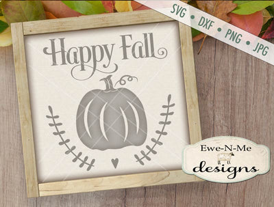 Happy Fall Pumpkin - Cutting File SVG Ewe-N-Me Designs 