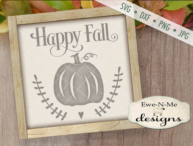 Happy Fall Pumpkin - Cutting File SVG Ewe-N-Me Designs 