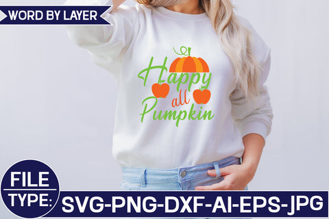 Happy Fall Pumpkin SVG Cut File SVG Studio Innate 