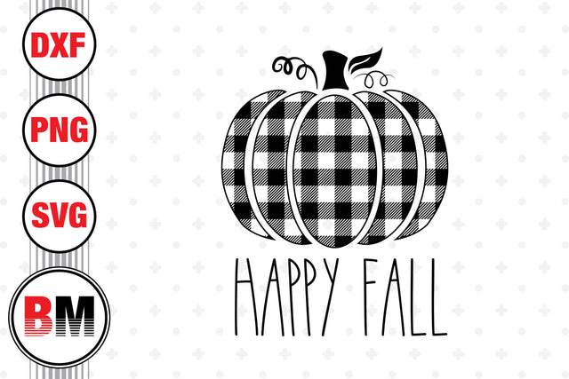 Happy Fall Pumpkin SVG, PNG, DXF Files SVG BMDesign 