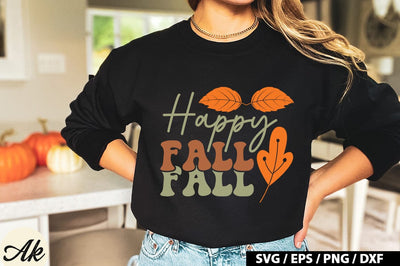 Happy fall Retro SVG SVG akazaddesign 