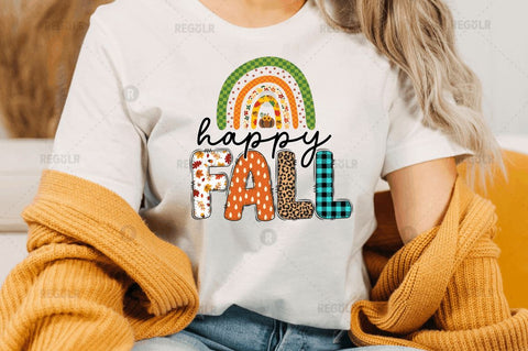 happy fall Sublimation Design Sublimation Regulrcrative 