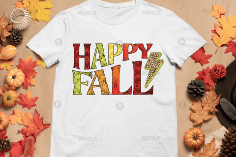Happy fall Sublimation Design Sublimation Regulrcrative 