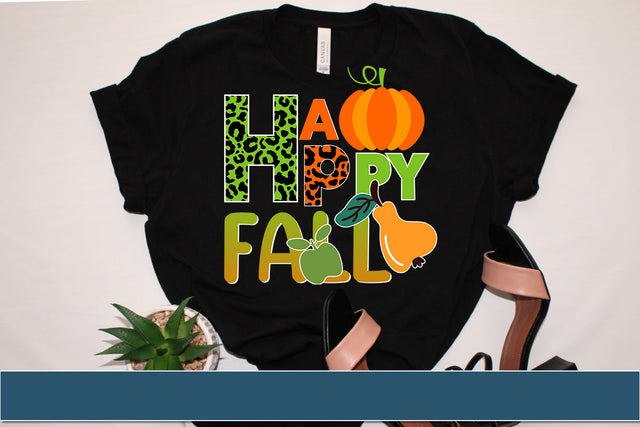 Happy Fall Sublimation PNG File SVG DesignPlante 503 
