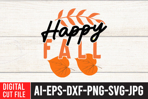 Happy Fall SVG Cut File SVG BlackCatsMedia 