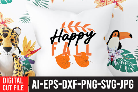 Happy Fall SVG Cut File SVG BlackCatsMedia 