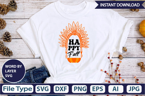Happy Fall SVG Cut File SVG DesignPlante 503 
