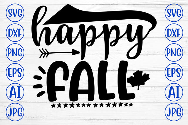 HAPPY FALL SVG Cut File SVG Syaman 