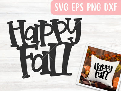Happy Fall SVG File for Cricut or Silhouette, Thanksgiving SVG Vector, Digital Download Commercial Use SVG Apple Grove Designs 