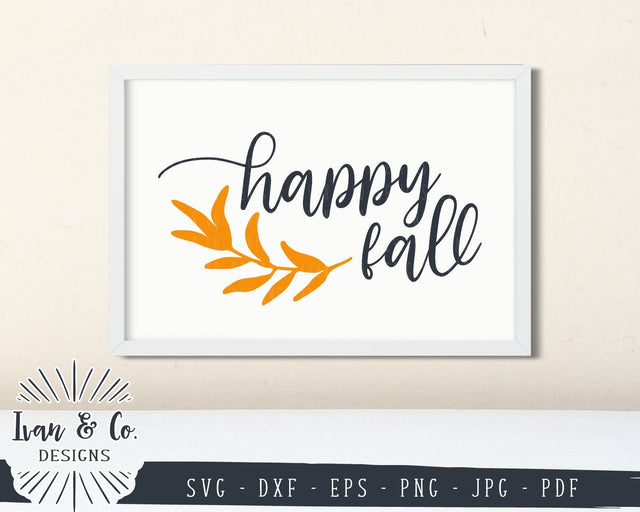 Happy Fall SVG Files | Autumn | Thanksgiving | Farmhouse SVG (856654546) SVG Ivan & Co. Designs 