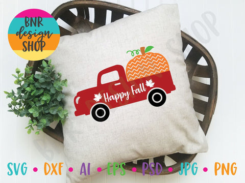 Happy Fall Vintage Farm Truck SVG SVG BNRDesignShop 