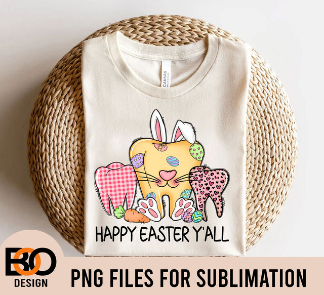 Happy Fall Y'all, Easter Teeth PNG, Dental Design, Digital Download, Leopard, DTG, Easter Sublimation, Dentist Fall Design Sublimation BOO-design 