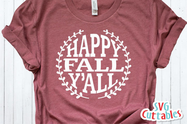 Happy Fall Y'all | Fall | Autumn SVG Svg Cuttables 