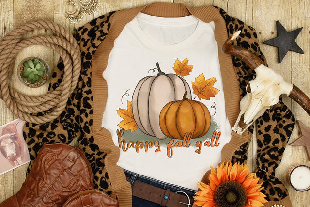 Happy Fall Y'All | Fall Sublimation Design Sublimation dapiyupi store 