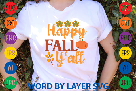 Happy Fall Y’all, Fall SVG Design SVG Rafiqul20606 