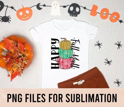 Happy Fall Y'all Leopard Pumpkin Sublimation Design Digital Download, Fall Pumpkins Sublimation, Thanksgiving Png, Autumn Sublimation Design SVG BOO-design 