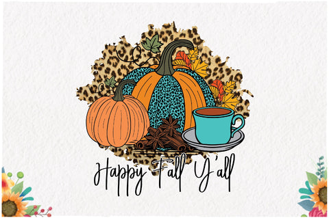 Happy Fall Y'all Leopard Sublimation Sublimation Jagonath Roy 