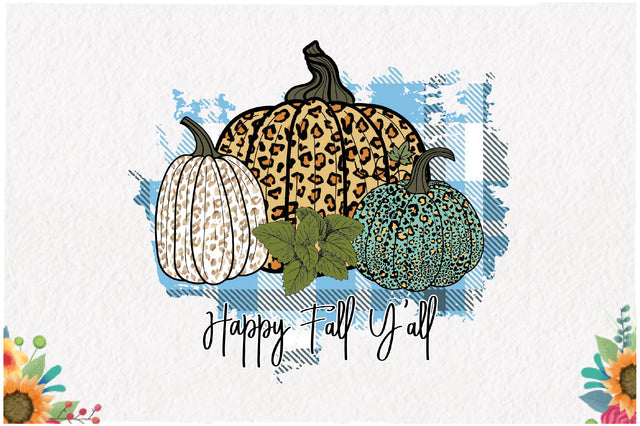 Happy Fall Y'all Pumpkin Sublimation Sublimation Jagonath Roy 