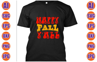 Happy Fall Y’all Retro SVG SVG Syaman 