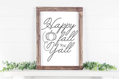 Happy Fall Y'all Sign SVG PNG SVG futivesvg 