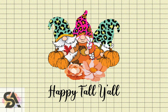happy fall y'all Sublimation SVGArt 