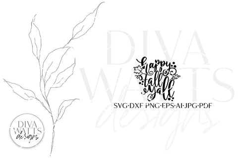 Happy Fall Y'all SVG | Autumn Design SVG Diva Watts Designs 