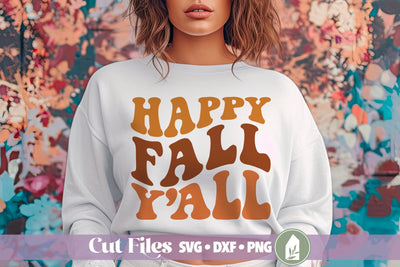 Happy Fall Y'all SVG, Autumn Shirt Designs SVG LilleJuniper 