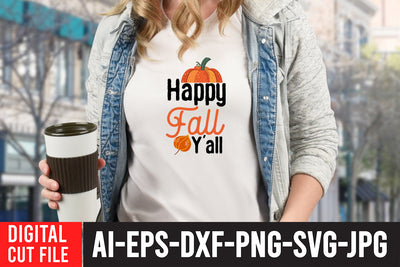 Happy Fall Y'all SVG Cut File SVG BlackCatsMedia 