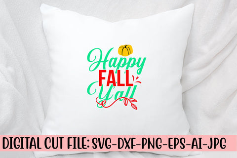 Happy Fall Y'all SVG Cut File SVG Syaman 