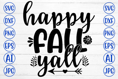 HAPPY FALL YALL SVG Cut File SVG Syaman 