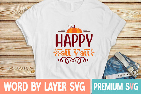 Happy Fall Y'all SVG cute file SVG Blessedprint 