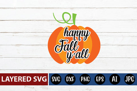 happy fall yall svg cute file SVG Blessedprint 