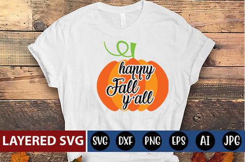happy fall yall svg cute file SVG Blessedprint 
