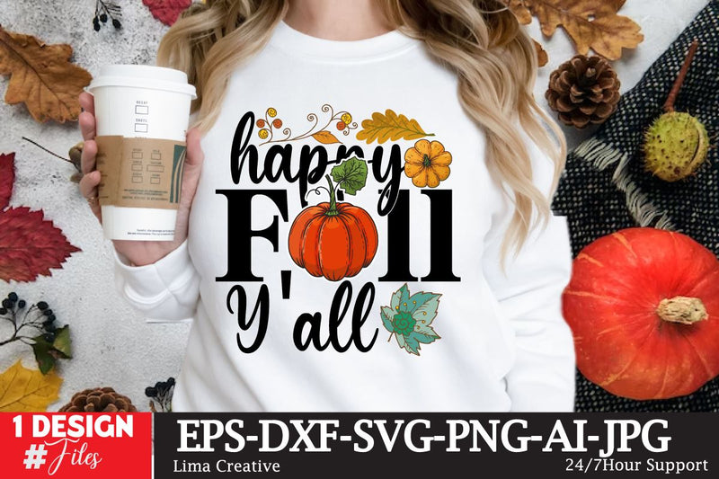 Happy Fall Y’all SVG Cute File SVG Insomnia Std 