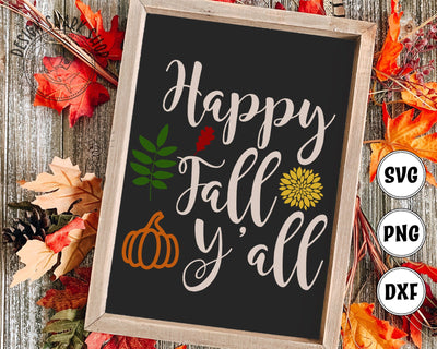 Happy Fall Y'all SVG Design Shark 
