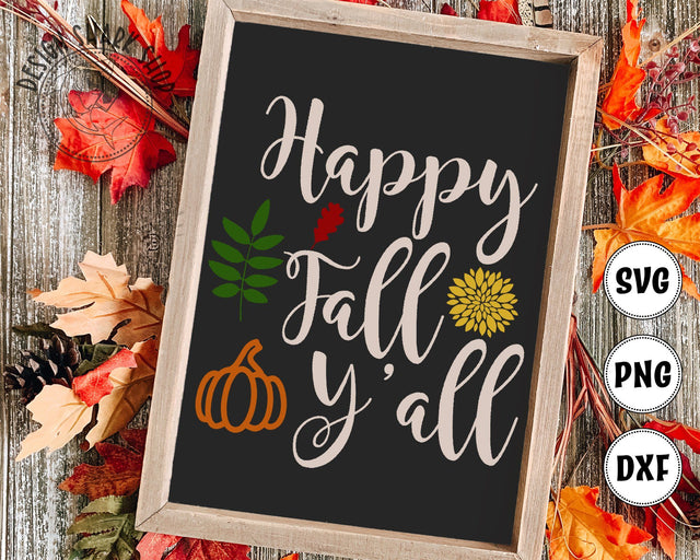 Happy Fall Y'all SVG Design Shark 