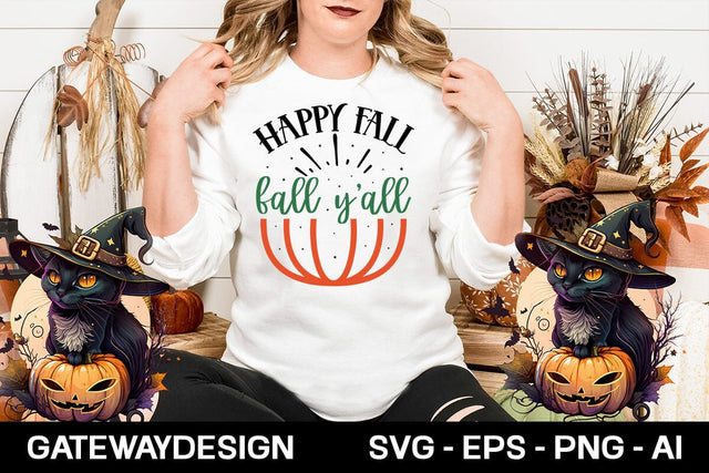 Happy Fall Y'all Svg Design SVG designmaster24 