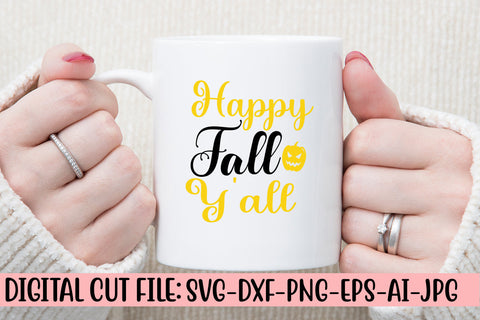 Happy Fall Y'all SVG Design SVG Syaman 