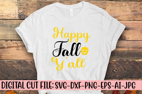 Happy Fall Y'all SVG Design SVG Syaman 