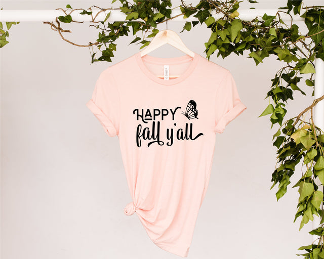 Happy Fall Yall svg, Happy Fall Y'all svg, Fall svg, Autumn svg, Fall decor svg, hello fall svg, Happy fall svg, svg for shirt, svg cut file SVG Fauz 