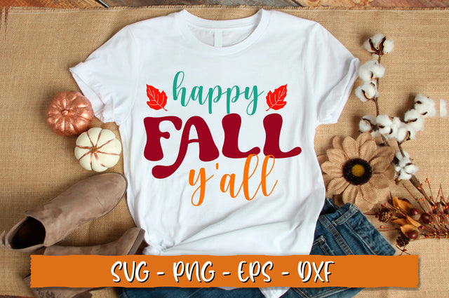 Happy fall y'all SVG, Retro Fall SVG Shetara Begum 