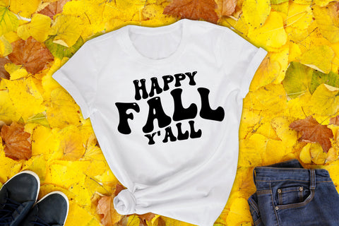 Happy Fall Y'all SVG - Retro Fall SVG SVG CraftLabSVG 