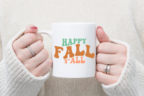 Happy Fall Y'all SVG - Retro Fall SVG SVG CraftLabSVG 