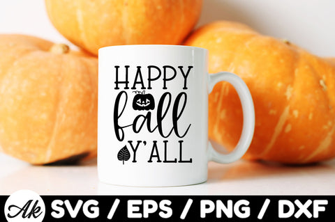 Happy fall y'all svg SVG akazaddesign 
