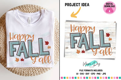 Happy Fall Y'all SVG SVG Morgan Day Designs 