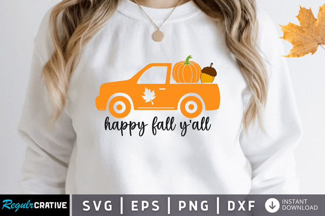Happy fall yall SVG SVG Regulrcrative 