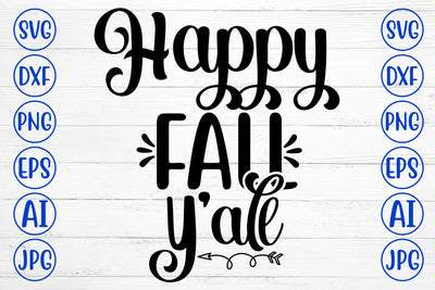 Happy Fall Y'all SVG SVG Syaman 