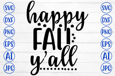 Happy Fall Y'all SVG SVG Syaman 