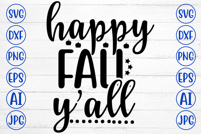 Happy Fall Y'all SVG SVG Syaman 